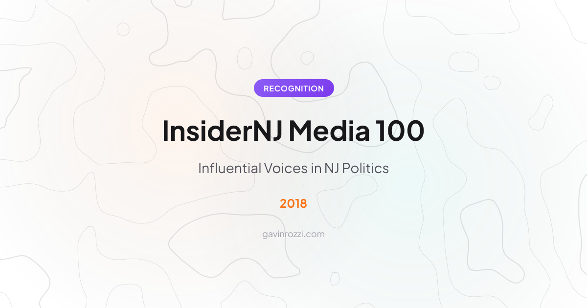 InsiderNJ Media 100 Recognition