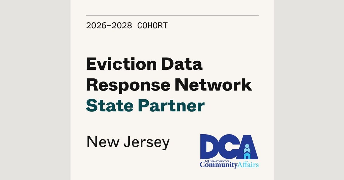New America Eviction Data Response Network 2026–2028 cohort — New Jersey state partner, NJ Department of Community Affairs